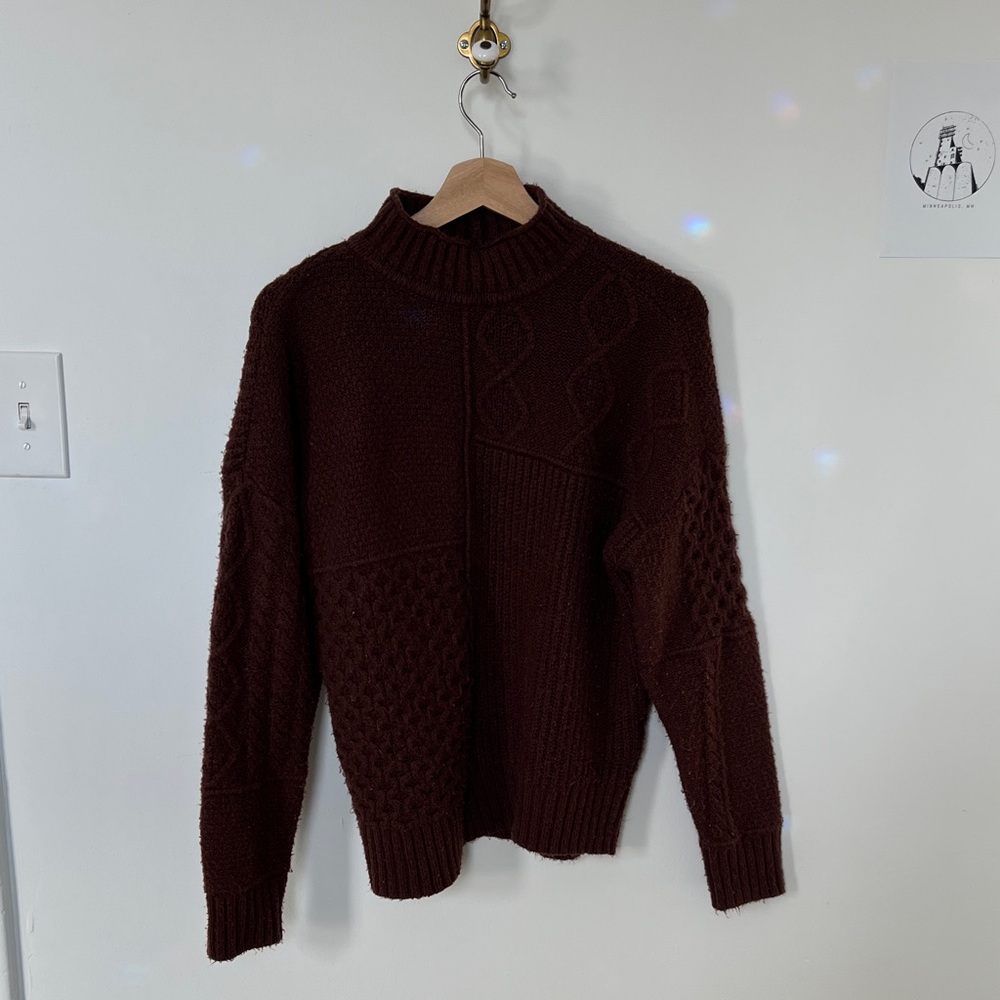 American Eagle Outfitters Dark Brown Turtleneck Sweater